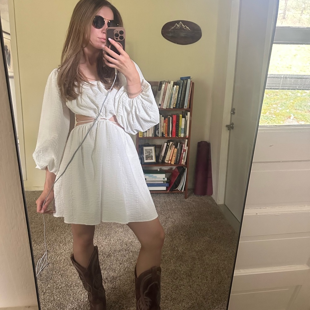 Sabo Skirt White Mini Dress